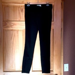 Free People black textured stretch jeans